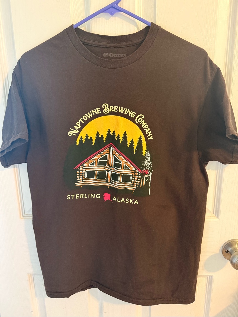 Naptowne Brewing Company Sterling Alaska Graphic Tee - Brown